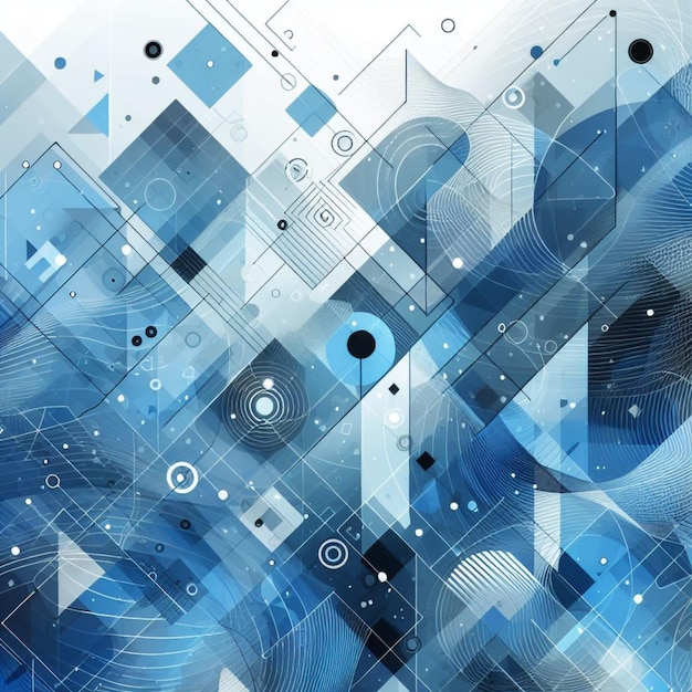 Abstract blue geometric shapes background