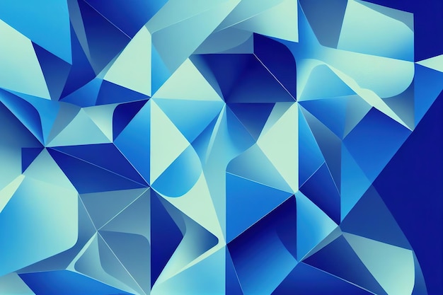 Abstract blue geometric shapes of different shades in the form of a mosaic