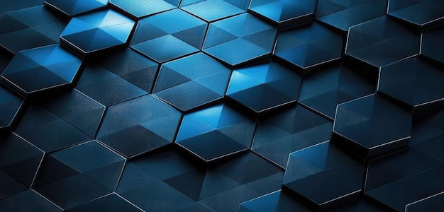 Abstract Blue Geometric Tiles Background