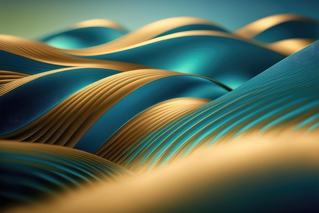 abstract blue and gold curve dune background