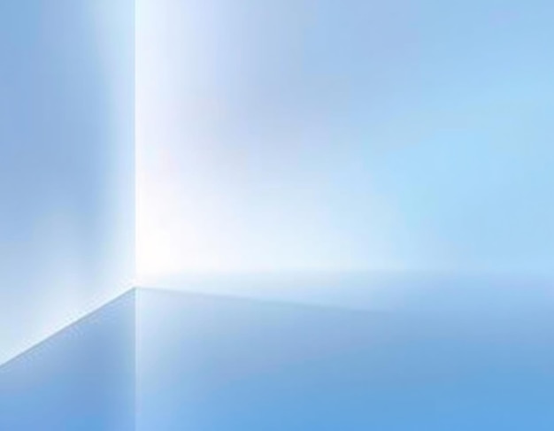 角の反射を持つ抽象的な青いグラディエントの背景