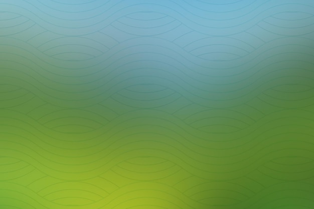 Abstract blue and green gradient background with wavy lines