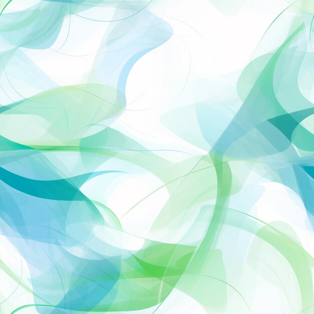 Photo abstract blue and green swirls on a white background generative ai