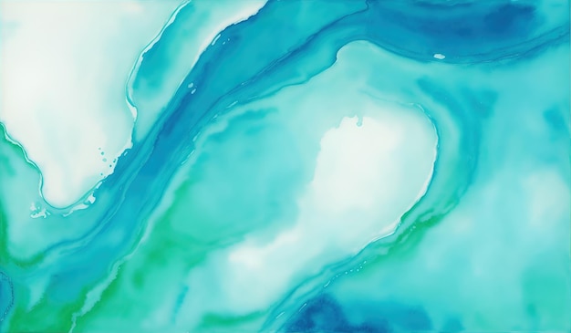 Abstract blue green watercolor background