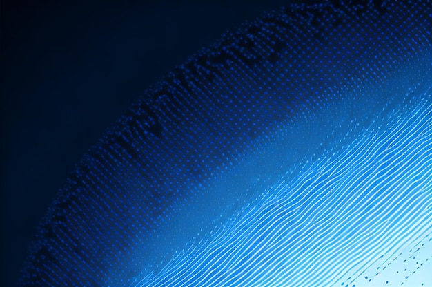 Abstract blue halftone pattern on blurred blue color gradient background