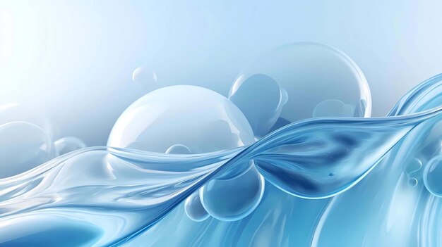 abstract blue liquid background with some smooth lines and highlights