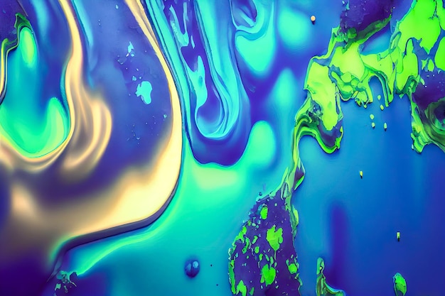 Abstract blue liquid Generative AI