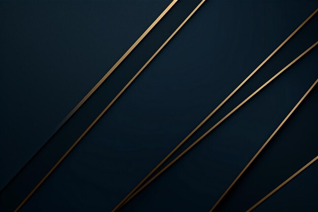 Photo abstract blue luxury design of overlap template with gold line background