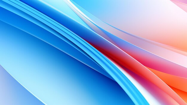 abstract blue and orange background with smooth lines generative ai