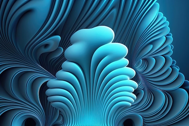 Abstract blue pedestal