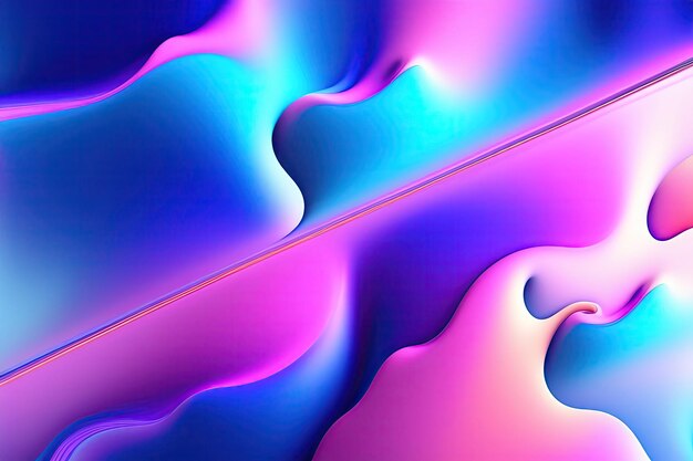 Abstract blue and pink fantastic clouds colorful fractal background digital art 3d rendering