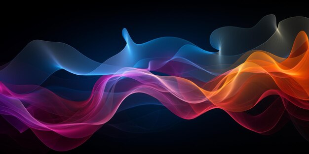 Abstract Blue pink red gold and neon color Wave Veil Or Smoke Texture Background