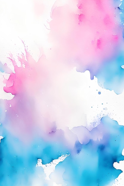 Abstract blue and pink watercolor for background