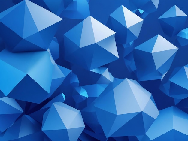 Photo abstract blue polygon background