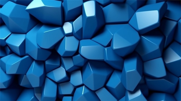 Abstract blue polygonal background 3d rendering 3d illustration