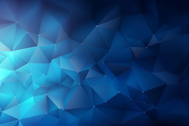 Photo abstract blue polygonal background with connecting dots and lines