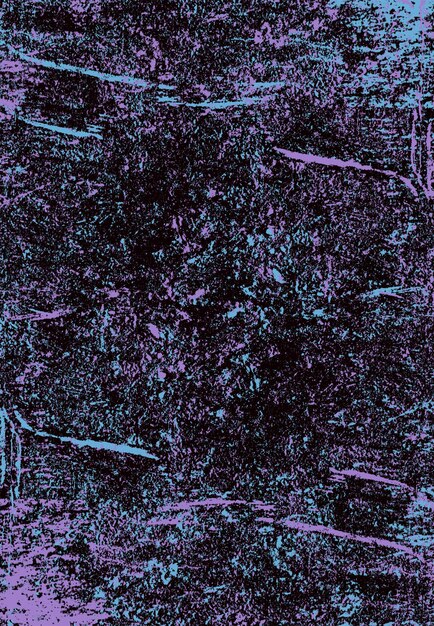 Photo abstract blue and purple colors splatted on black background