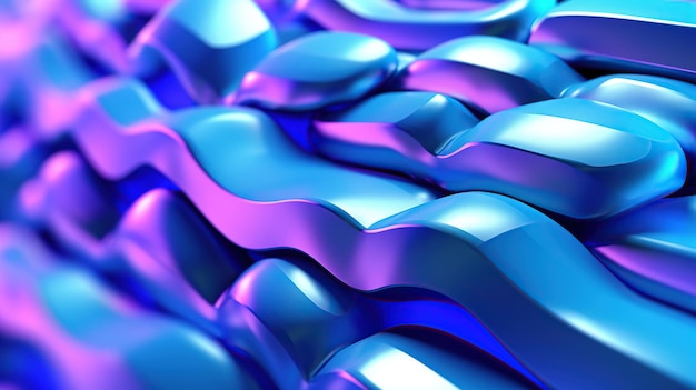 Abstract blue and purple futuristic banner A professional generative AI