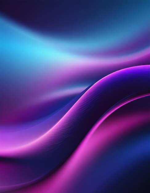 Abstract blue and purple liquid waves futuristic background glowing retro wavy vector design