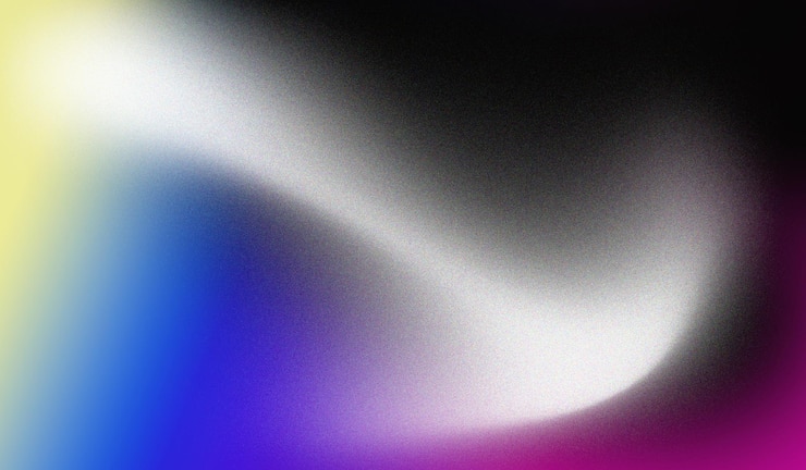 Photo abstract blue purple pink color wave on black background