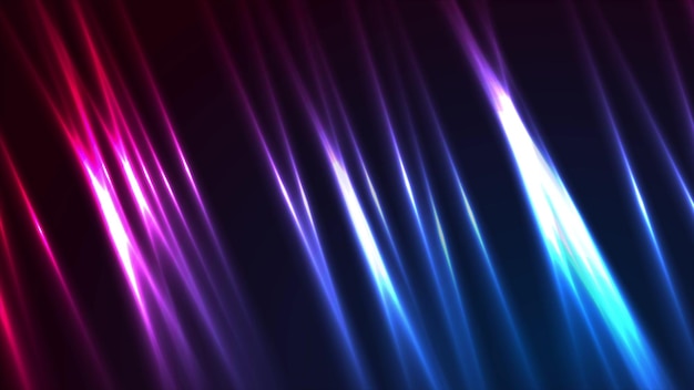 Abstract blue purple smooth glowing neon lines background