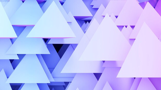 Abstract blue purple triangle structure background geometric background 3d rendering