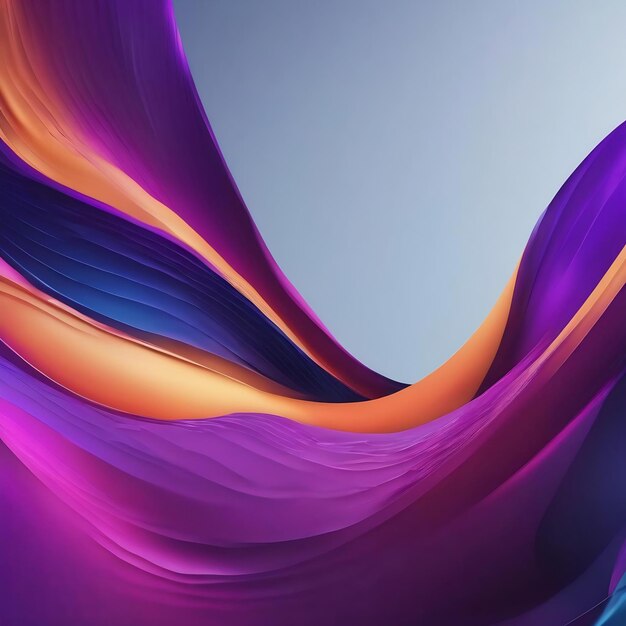 Abstract blue and purple wave business corporate concept design banner generative ai