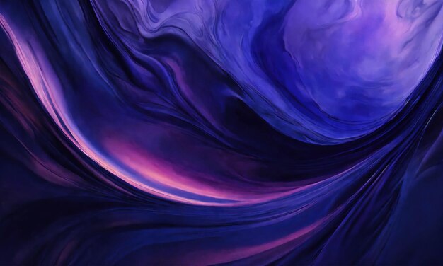 Abstract blue and purple wavy background Fractal art ai generative