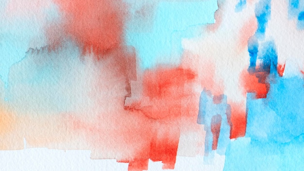 Abstract blue and red watercolor stain texture