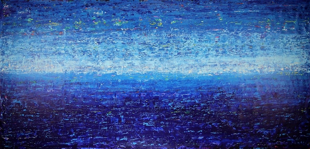 抽象的な青い海の芸術の絵画