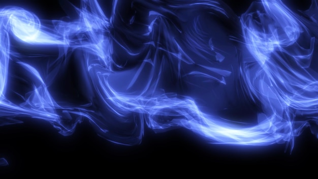 abstract blue smoke on black background