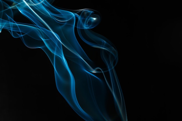 Abstract blue smoke blur isolated