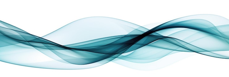 Photo abstract blue smooth wave line on white background generative ai aig21