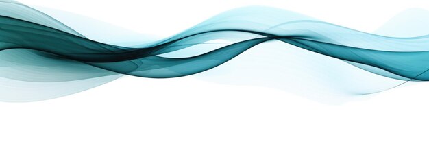 Abstract blue smooth wave line on white background Generative AI AIG21