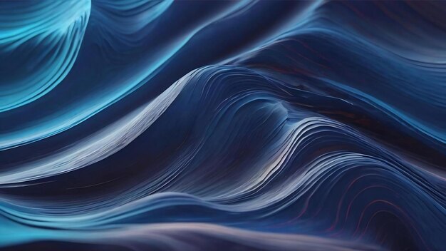 Abstract blue smooth wave lines