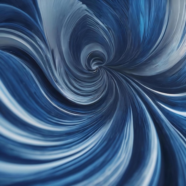 Abstract blue spiral swirling hypnotic waves background