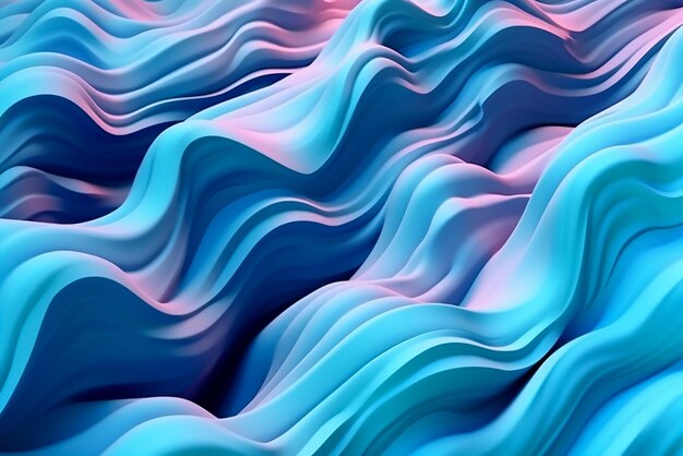 Photo abstract blue surface wavy background