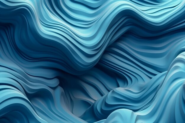 Photo abstract blue surface wavy background