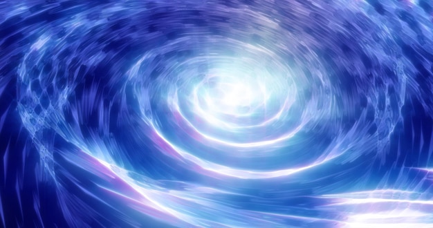Abstract blue swirling twisted vortex energy magical cosmic galactic bright glowing