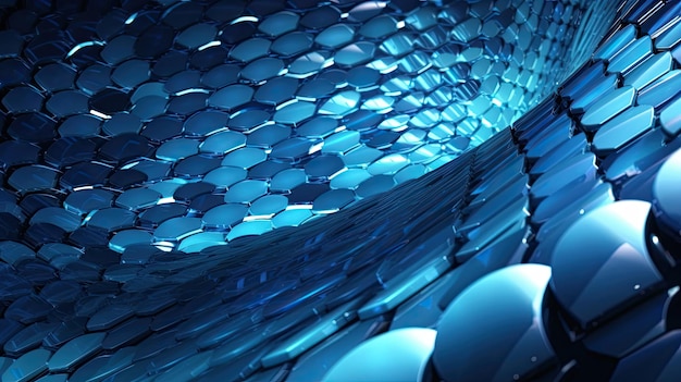 抽象的なブルー テクノロジー背景ランダム 3 d 壁紙生成 AI