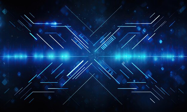 Photo abstract blue technology background vector illustration hitech concept