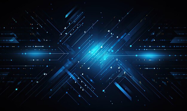 Abstract blue technology background Vector illustration Hitech concept