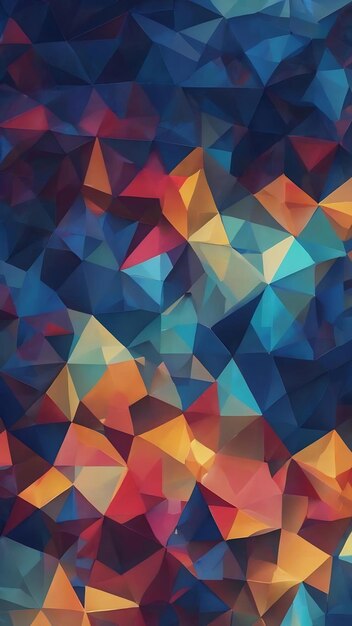 Abstract blue triangle geometrical background generative ai