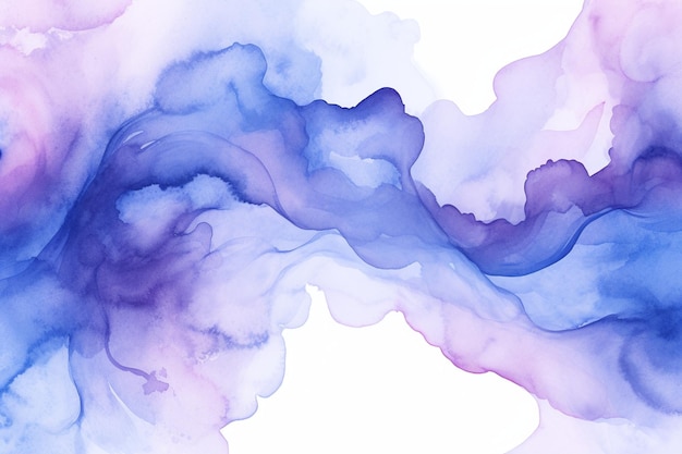 Абстрактный синий и фиолетовый акварельный фон