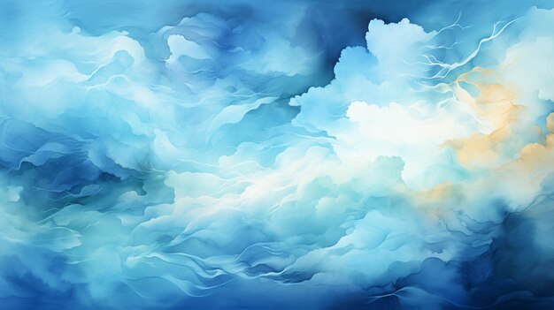 Photo abstract blue watercolor background light watercolor