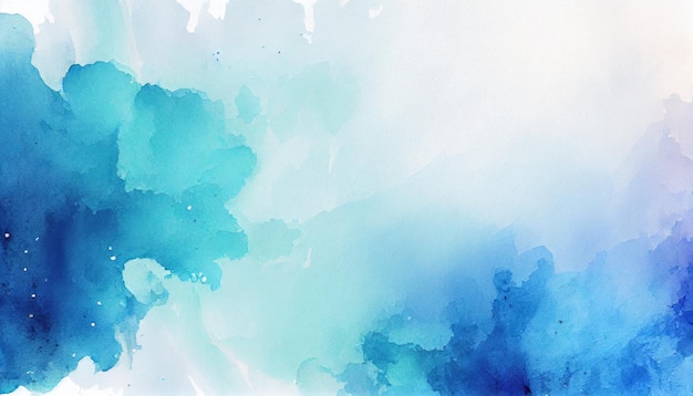 Abstract blue watercolor gradient paint grunge texture background