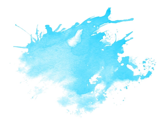 Photo abstract blue watercolor splash isolated on white background