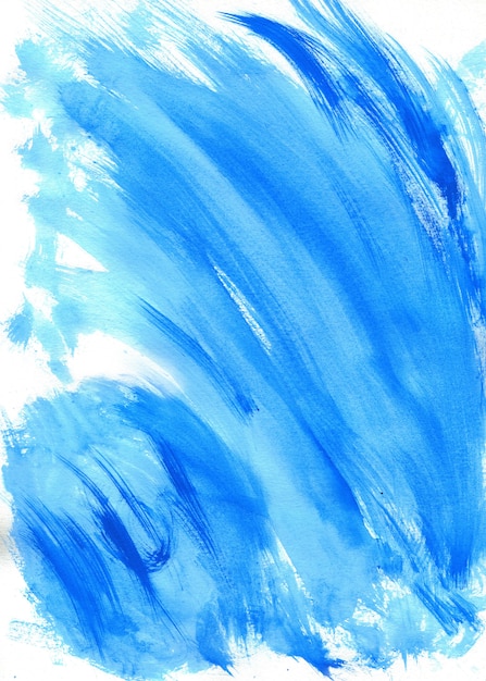 Photo abstract blue watercolor on white background