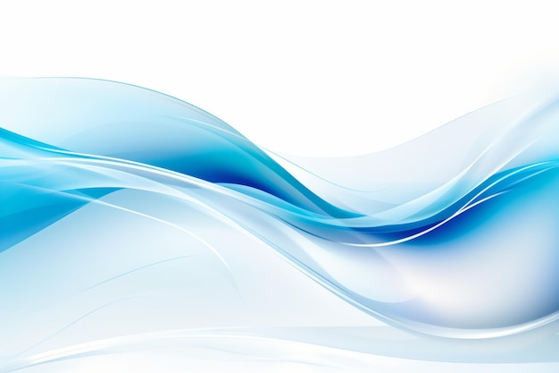 abstract blue wave background with a white background