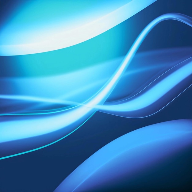 Abstract blue wave on black background Abstract background created with Generative Ai Technology